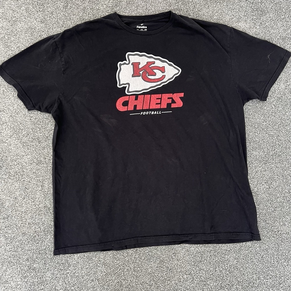 Fanatics Kansas City Chiefs Black Graphic T Shirt Men's 2XL NFL Football